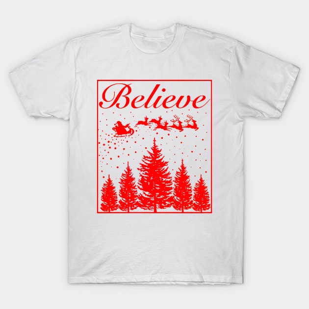 believe santa T-Shirt by crackdesign